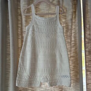 GAP White Textured Kids Dress NWT